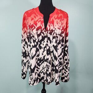 Womens Calvin Klein Geometric, Ombre style, blouse XL